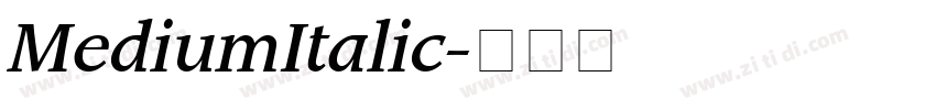 MediumItalic字体转换