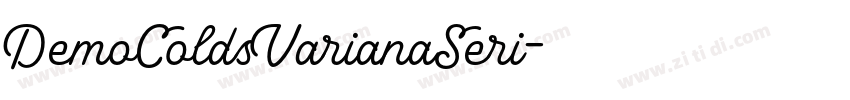DemoColdsVarianaSeri字体转换 DemoColdsVarianaSeri字体转换