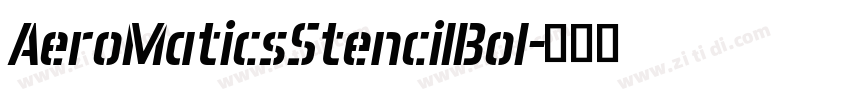 AeroMaticsStencilBol字体转换