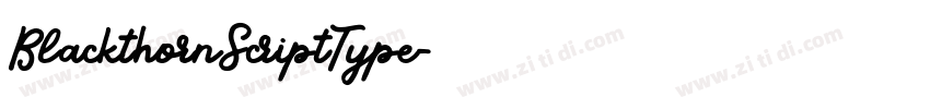 BlackthornScriptType字体转换