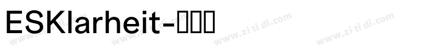 ESKlarheit字体转换