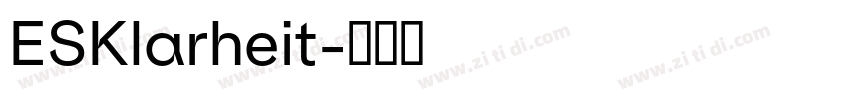 ESKlarheit字体转换