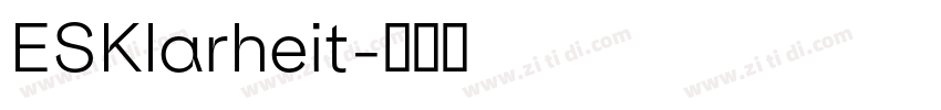 ESKlarheit字体转换
