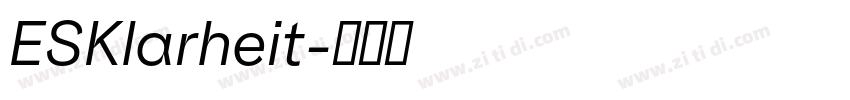 ESKlarheit字体转换