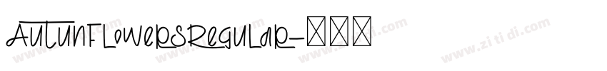 AutunFlowersRegular字体转换