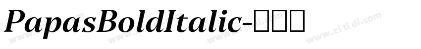 PapasBoldItalic字体转换