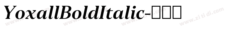 YoxallBoldItalic字体转换