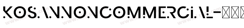 KosanNonCommercial字体转换