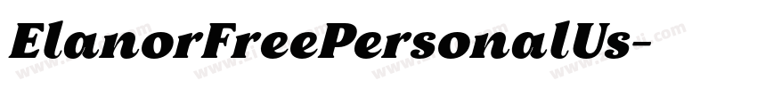 ElanorFreePersonalUs字体转换