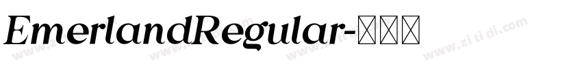 EmerlandRegular字体转换