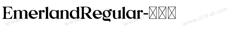 EmerlandRegular字体转换