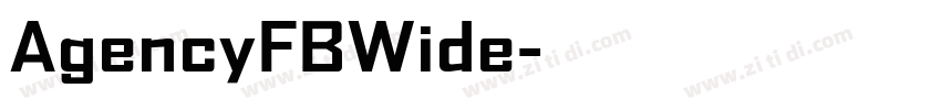 AgencyFBWide字体转换