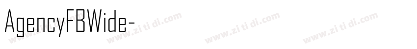 AgencyFBWide字体转换