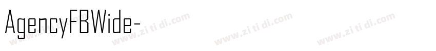 AgencyFBWide字体转换