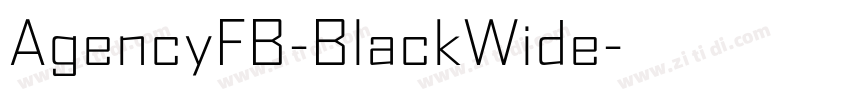 AgencyFB-BlackWide字体转换