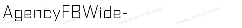 AgencyFBWide字体转换