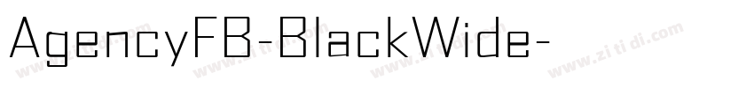 AgencyFB-BlackWide字体转换
