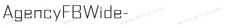 AgencyFBWide字体转换