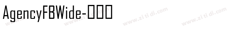 AgencyFBWide字体转换