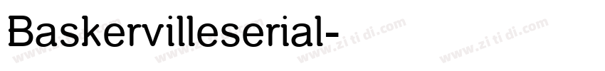 Baskervilleserial字体转换