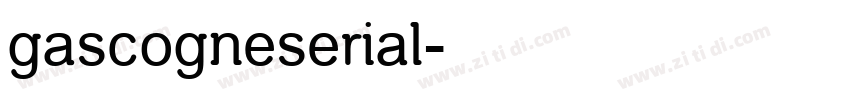 gascogneserial字体转换