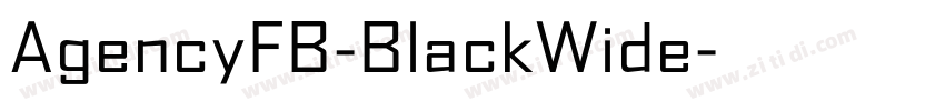 AgencyFB-BlackWide字体转换