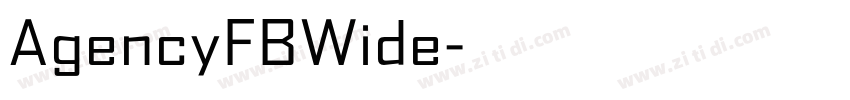 AgencyFBWide字体转换