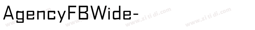 AgencyFBWide字体转换