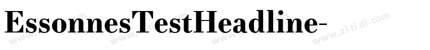 EssonnesTestHeadline字体转换