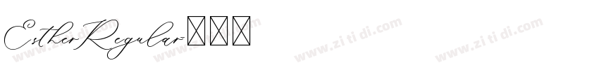 EstherRegular字体转换