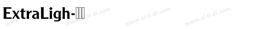 ExtraLigh字体转换