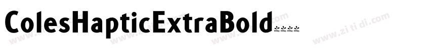 ColesHapticExtraBold字体转换