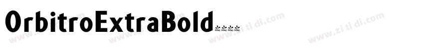 OrbitroExtraBold字体转换