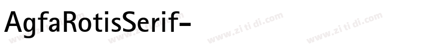 AgfaRotisSerif字体转换