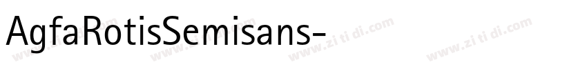 AgfaRotisSemisans字体转换