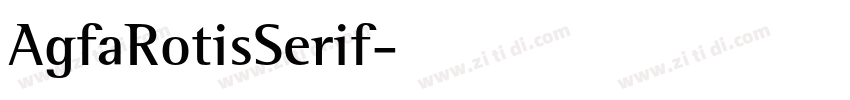 AgfaRotisSerif字体转换
