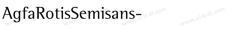 AgfaRotisSemisans字体转换