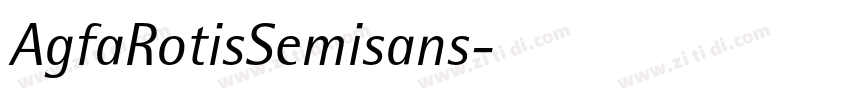 AgfaRotisSemisans字体转换