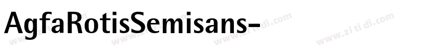 AgfaRotisSemisans字体转换