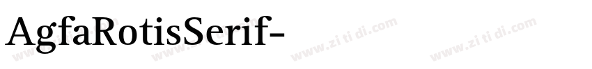 AgfaRotisSerif字体转换