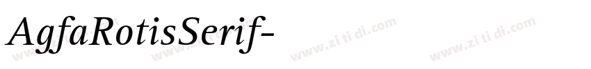 AgfaRotisSerif字体转换
