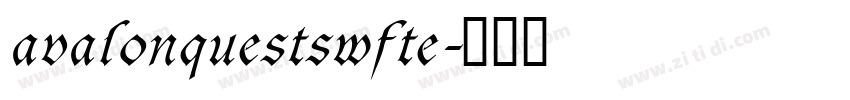 avalonquestswfte字体转换