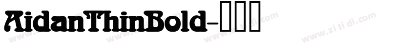 AidanThinBold字体转换