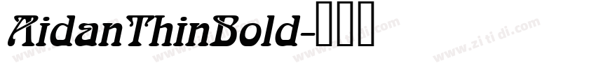 AidanThinBold字体转换