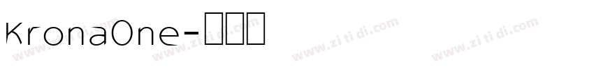 KronaOne字体转换