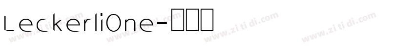 LeckerliOne字体转换