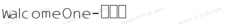 WalcomeOne字体转换