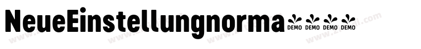 NeueEinstellungnorma字体转换