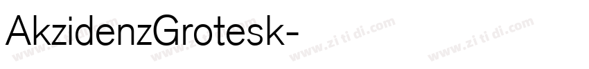AkzidenzGrotesk字体转换