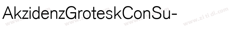 AkzidenzGroteskConSu字体转换